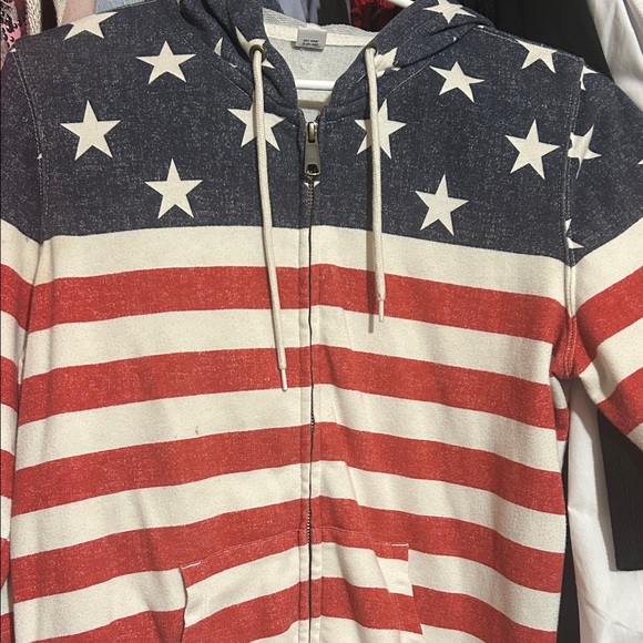 Old Navy Jackets & Blazers - American Flag Zip-Up Hoodie
